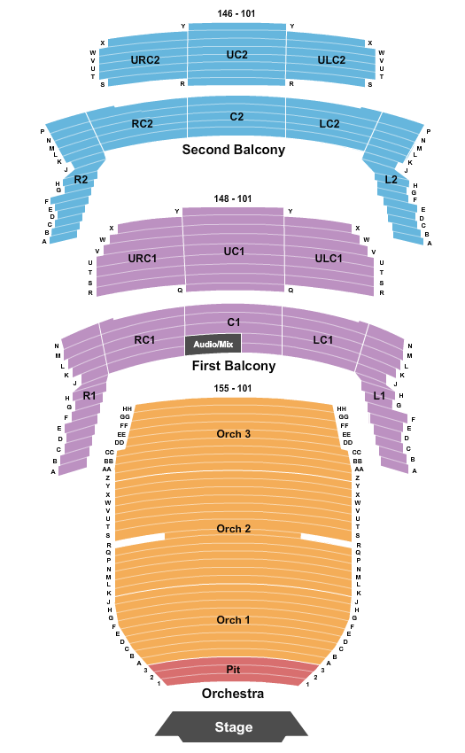 Bass Concert Hall Hell's Kitchen Seating Chart